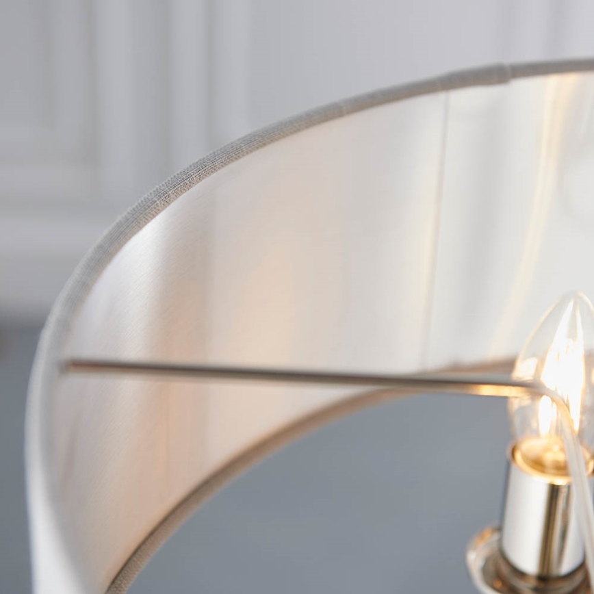 Endon 94377 - Hängeleuchte an Kette HIGHCLERE 3xE14/40W/230V grau/glänzendes Chrom