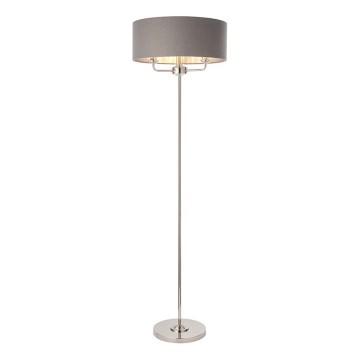 Endon 94378 - Stehleuchte HIGHCLERE 1xE14/40W/230V grau/glänzendes Chrom