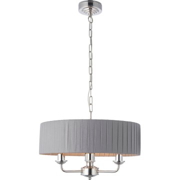Endon 94394 - Hängeleuchte an Kette HIGHCLERE 3xE14/40W/230V dunkelgrau/glänzendes Chrom
