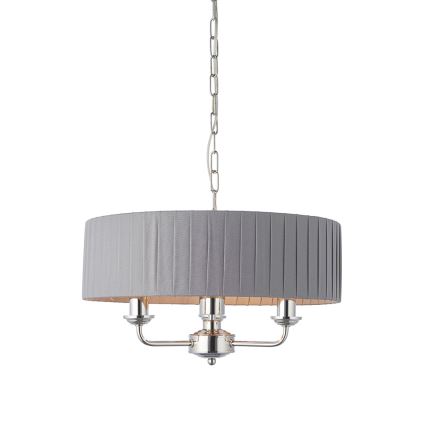 Endon 94394 - Hängeleuchte an Kette HIGHCLERE 3xE14/40W/230V dunkelgrau/glänzendes Chrom