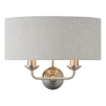 Endon 94403 - Wandleuchte HIGHCLERE 2xE14/40W/230V grau/matt Chrom