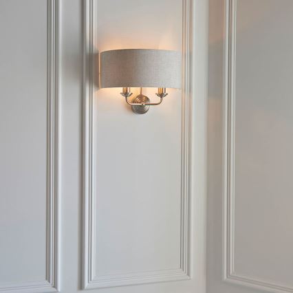 Endon 94403 - Wandleuchte HIGHCLERE 2xE14/40W/230V grau/matt Chrom