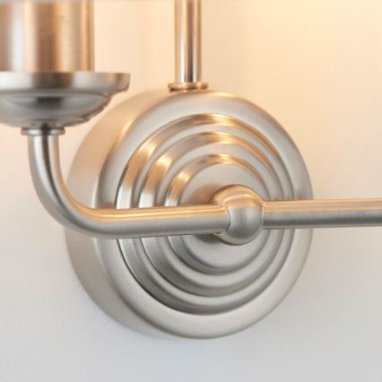 Endon 94403 - Wandleuchte HIGHCLERE 2xE14/40W/230V grau/matt Chrom