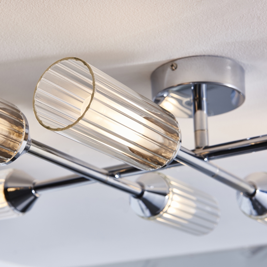 Endon 95045 - Badezimmer-Anbauleuchte NATORI 6xG9/3W/230V IP44 glänzendes Chrom