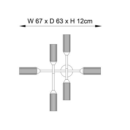 Endon 95045 - Badezimmer-Anbauleuchte NATORI 6xG9/3W/230V IP44 glänzendes Chrom