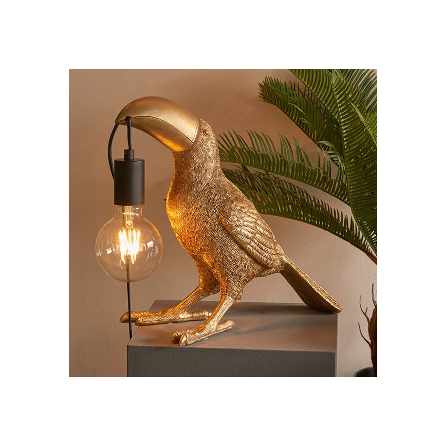 Endon 95077 - Tischleuchte TOCO TOUCAN 1xE27/10W/230V golden