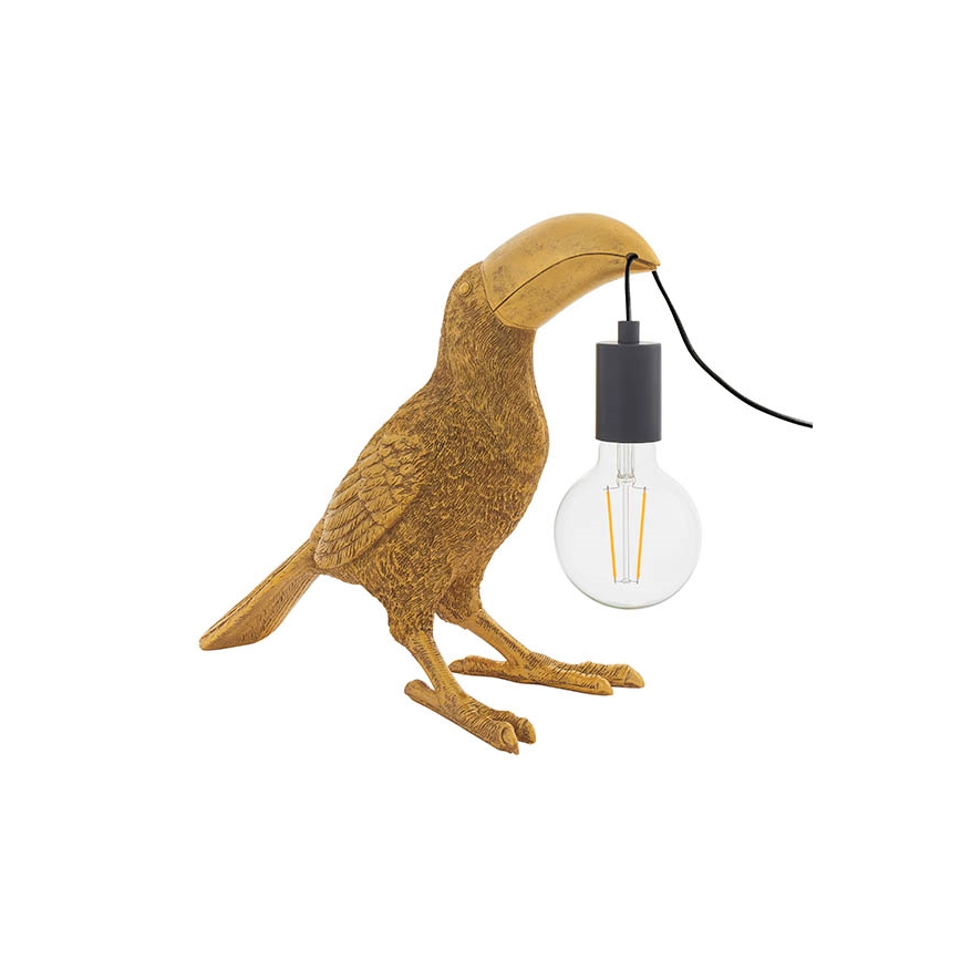 Endon 95077 - Tischleuchte TOCO TOUCAN 1xE27/10W/230V golden