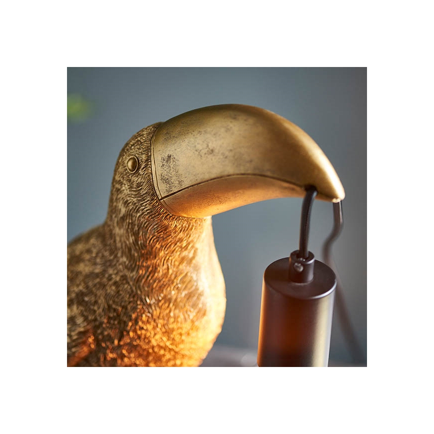 Endon 95077 - Tischleuchte TOCO TOUCAN 1xE27/10W/230V golden