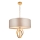 Endon 95211 - Eleganter Kronleuchter mit Kette, 5xE27/10W/230V, Durchmesser 70 cm, Grau/Messing