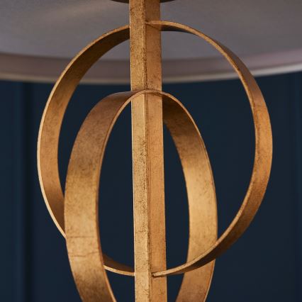 Endon 95212 - Kronleuchter an Kette 3xE27/10W/230V Ø 60 cm grau/messing