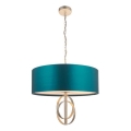 Endon 95223 - Kronleuchter mit Kette 5xE27/10W/230V Ø 70 cm blau/grau