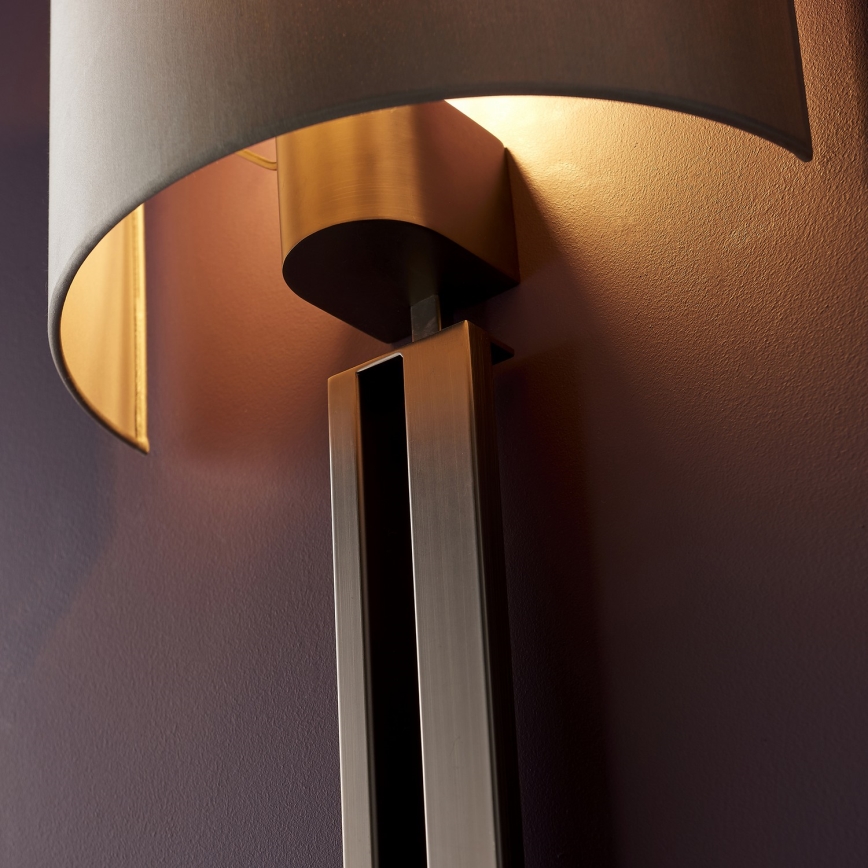 Endon 95449 - Wandleuchte 1xE27/10W/230V beige/mattchrom