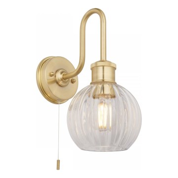 Endon 95507 - Badezimmer-Wandleuchte KENDALL 1xE27/10W/230V IP44 Messing