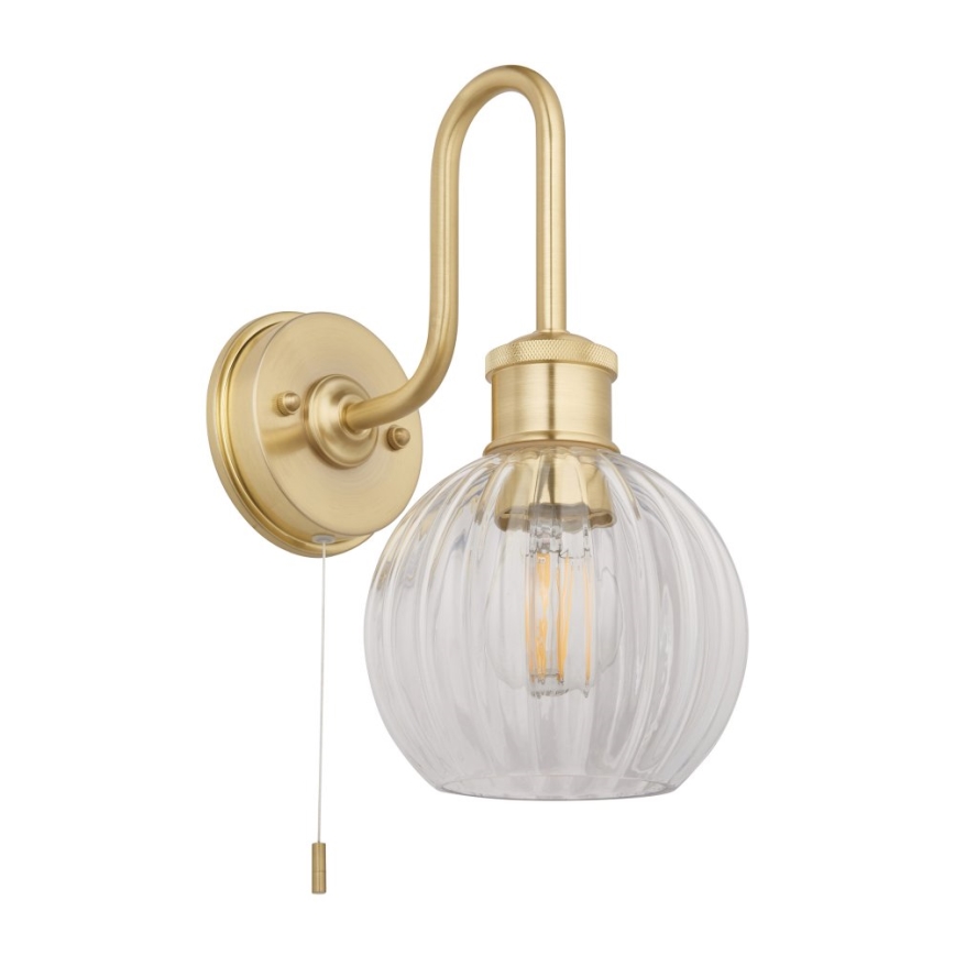 Endon 95507 - Badezimmer-Wandleuchte KENDALL 1xE27/10W/230V IP44 Messing