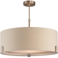 Endon 95834 - Deckenleuchte an Stange HAYFIELD 3xE27/40W/230V matt Chrom/beige