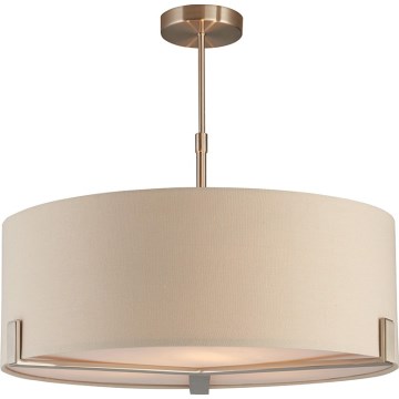 Endon 95834 - Deckenleuchte an Stange HAYFIELD 3xE27/40W/230V matt Chrom/beige