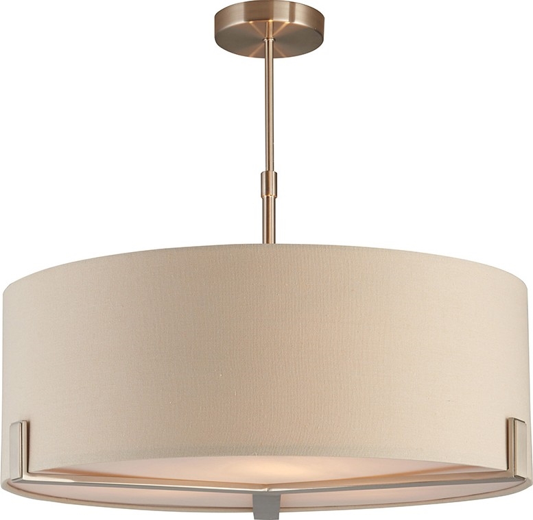 Endon 95834 - Deckenleuchte an Stange HAYFIELD 3xE27/40W/230V matt Chrom/beige