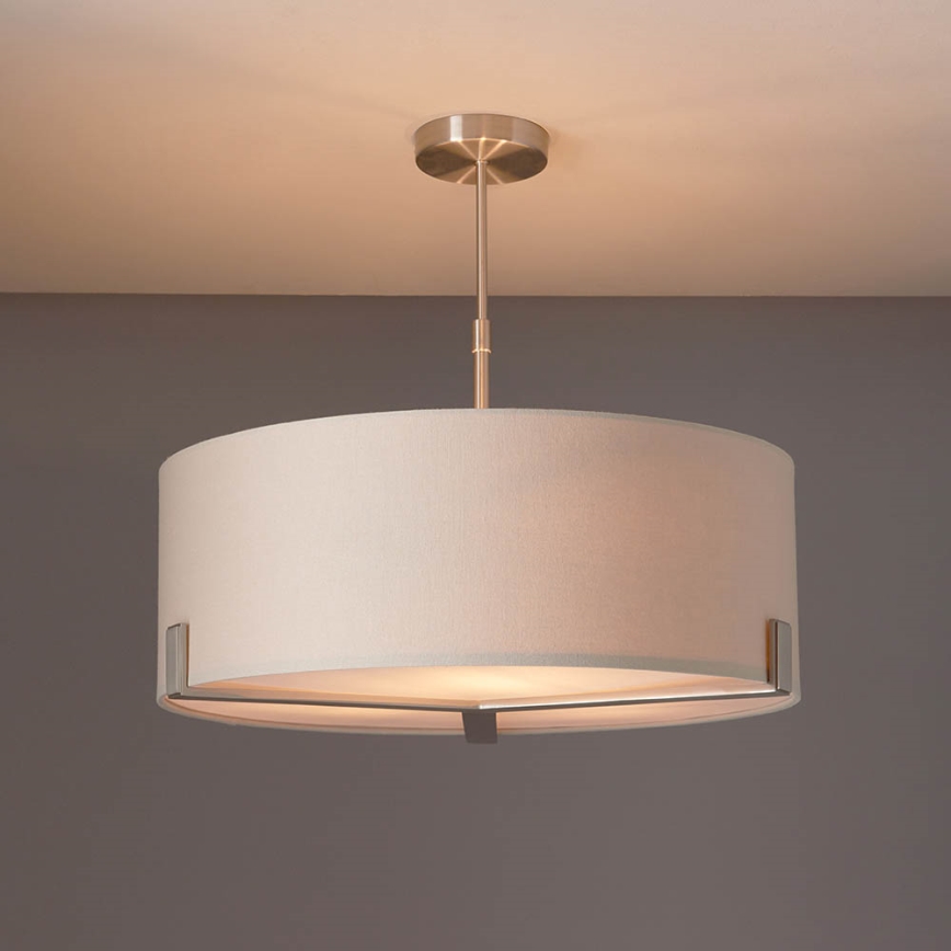 Endon 95834 - Deckenleuchte an Stange HAYFIELD 3xE27/40W/230V matt Chrom/beige