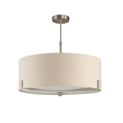 Endon 95834 - Deckenleuchte an Stange HAYFIELD 3xE27/40W/230V matt Chrom/beige