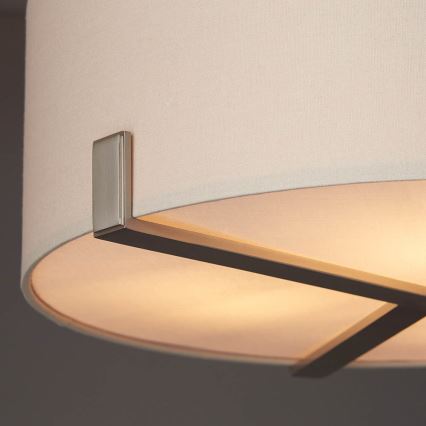 Endon 95834 - Deckenleuchte an Stange HAYFIELD 3xE27/40W/230V matt Chrom/beige