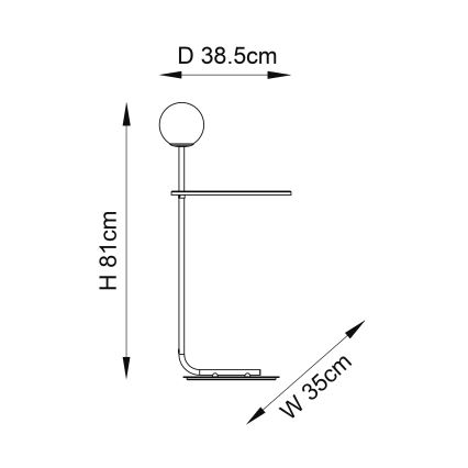 Endon 96713 - Stehleuchte HALO 1xG9/3W/230V schwarz/weiß