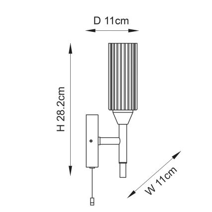 Endon 97171 - Badezimmer-Wandleuchte NATORI 1xG9/3W/230V IP44 glänzendes Chrom