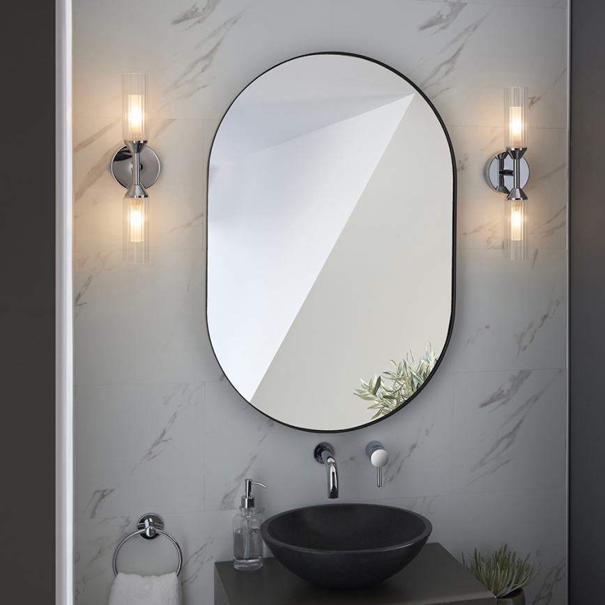 Endon 97172 - Badezimmer-Wandleuchte NATORI 2xG9/3W/230V IP44 glänzender Chrom