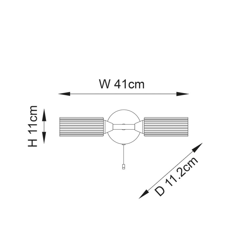 Endon 97172 - Badezimmer-Wandleuchte NATORI 2xG9/3W/230V IP44 glänzender Chrom