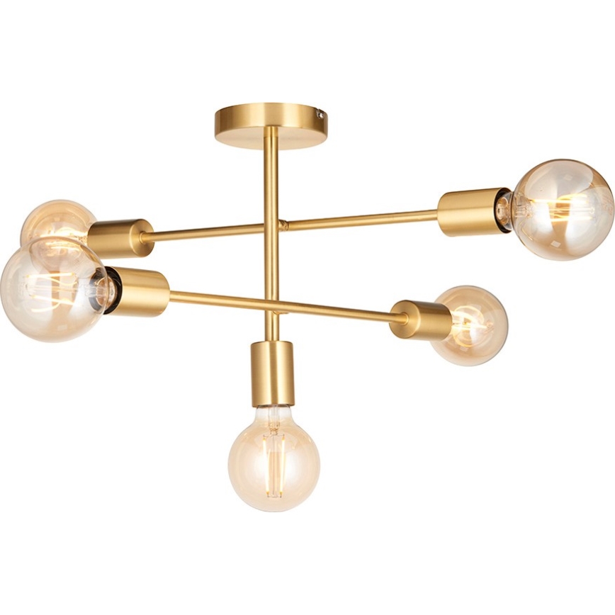 Endon 98786 - Pendelleuchte an Stange SOHAN 5xE27/10W/230V Messing