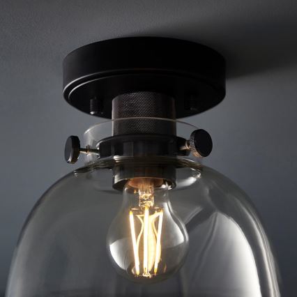 Endon 99106 - Deckenleuchte URBAN 1xE27/10W/230V schwarz/klar