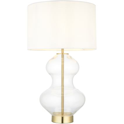 Endon 99110 - Dimmbare Tischlampe KELDA 1xE27/10W/230V weiß/gold