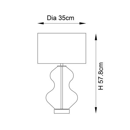 Endon 99110 - Dimmbare Tischlampe KELDA 1xE27/10W/230V weiß/gold