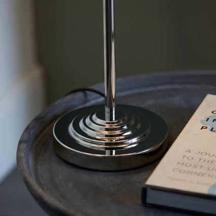 Endon 99149 - Tischleuchte HIGHCLERE 3xE14/18W/230V grau/glänzendes Chrom d 32 cm