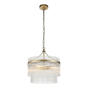 Endon 99167 - Kronleuchter an Kette MARIETTA 3xE14/7W/230V Messing/klar