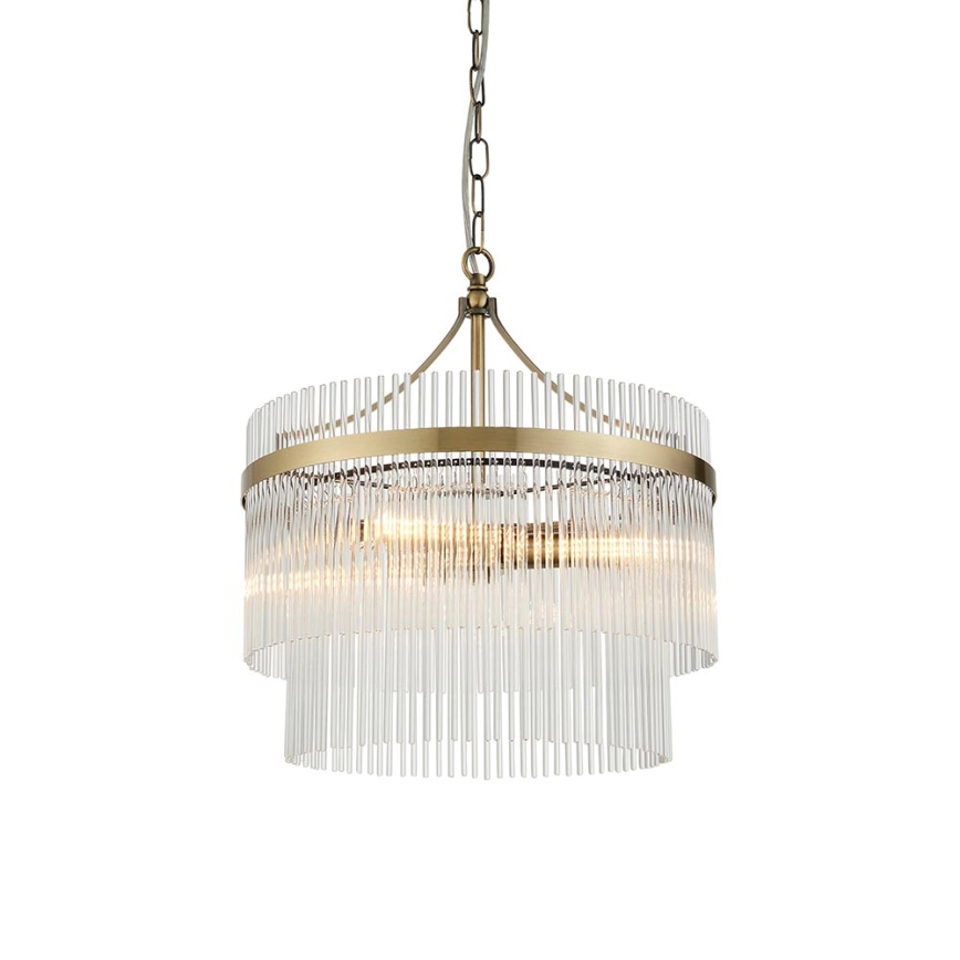 Endon 99167 - Kronleuchter an Kette MARIETTA 3xE14/7W/230V Messing/klar