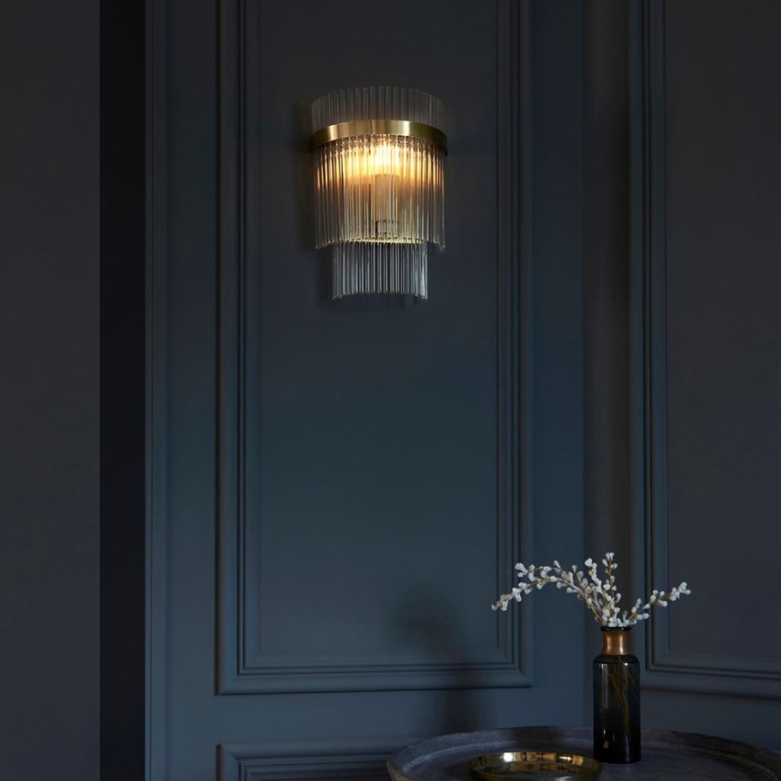 Endon 99168 - Wandleuchte MARIETTA 1xE14/6W/230V Messing/klar