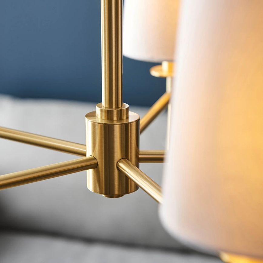 Endon 99458 - Kronleuchter mit Kette 5xE14/6W/230V gold/weiß