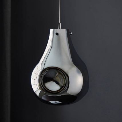 Endon 99788 - Hängeleuchte mit Kabel EUROPA 1xE27/10W/230V rauchschwarz