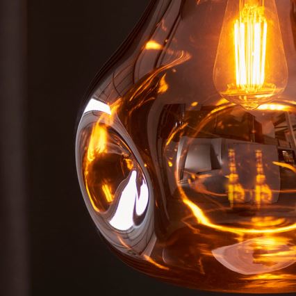 Endon 99790 - Hängeleuchte EUROPA an Kabel 1xE27/10W/230V rauchbraun