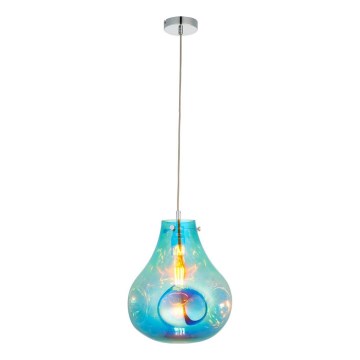 Endon 99791 - Hängeleuchte EUROPA 1xE27/10W/230V blau