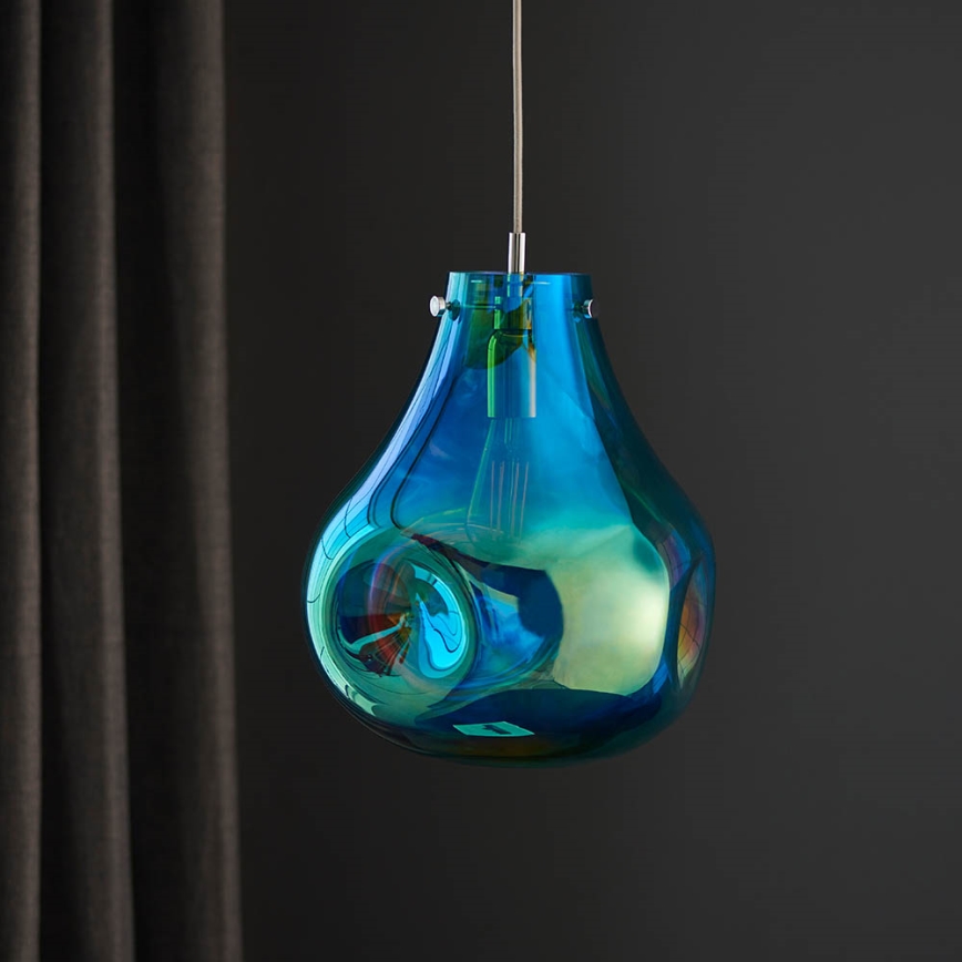 Endon 99791 - Hängeleuchte EUROPA 1xE27/10W/230V blau