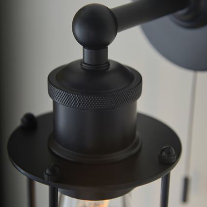 Endon 99948 - Badezimmer-Wandleuchte CREW 1xE27/6W/230V IP44 schwarz