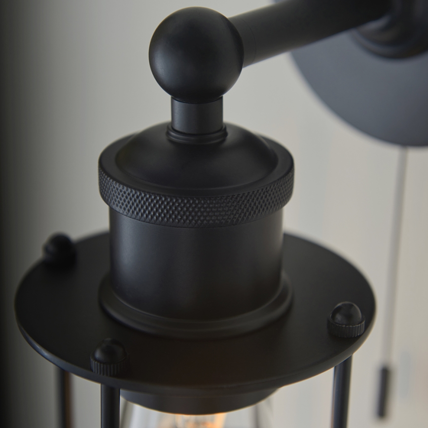 Endon 99948 - Badezimmer-Wandleuchte CREW 1xE27/6W/230V IP44 schwarz