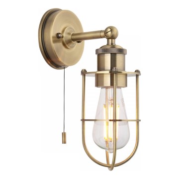 Endon 99952 - Badezimmer-Wandleuchte CREW 1xE27/6W/230V IP44 Messing