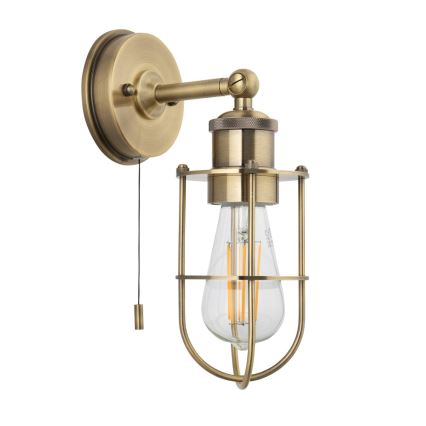 Endon 99952 - Badezimmer-Wandleuchte CREW 1xE27/6W/230V IP44 Messing