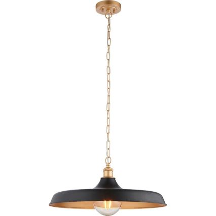 Endon 99998 - Kronleuchter mit Kette SABIAN 1xE27/10W/230V schwarz/gold