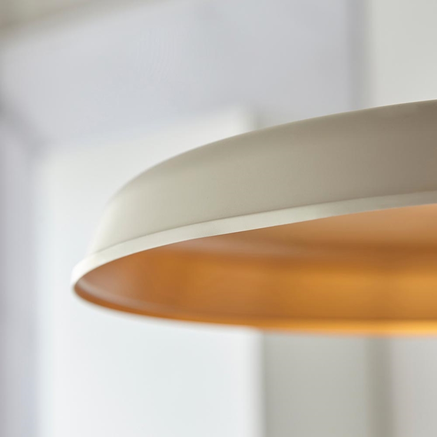 Endon 99999 - Kronleuchter an Kette SABIAN 1xE27/10W/230V creme/gold