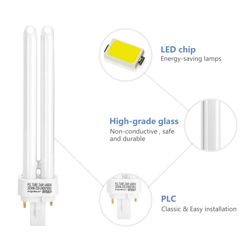 Energiesparlampe G24d-3/26W/230V 6500K