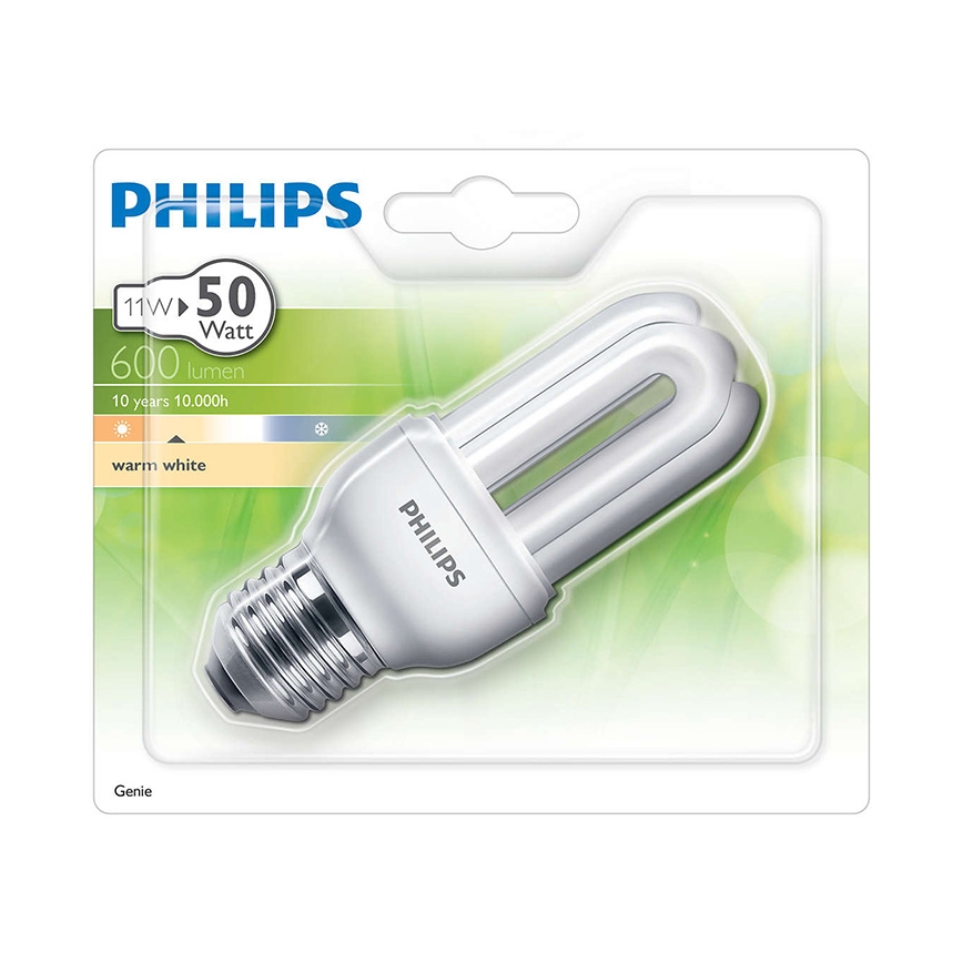 Energiesparlampe PHILIPS E27/11W/230V - GENIE