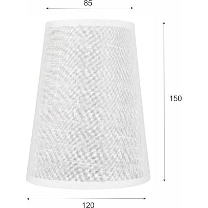Ersatzlampenschirm für Hängeleuchte und Wandleuchte ANTONIO E14 150x120 mm weiß
